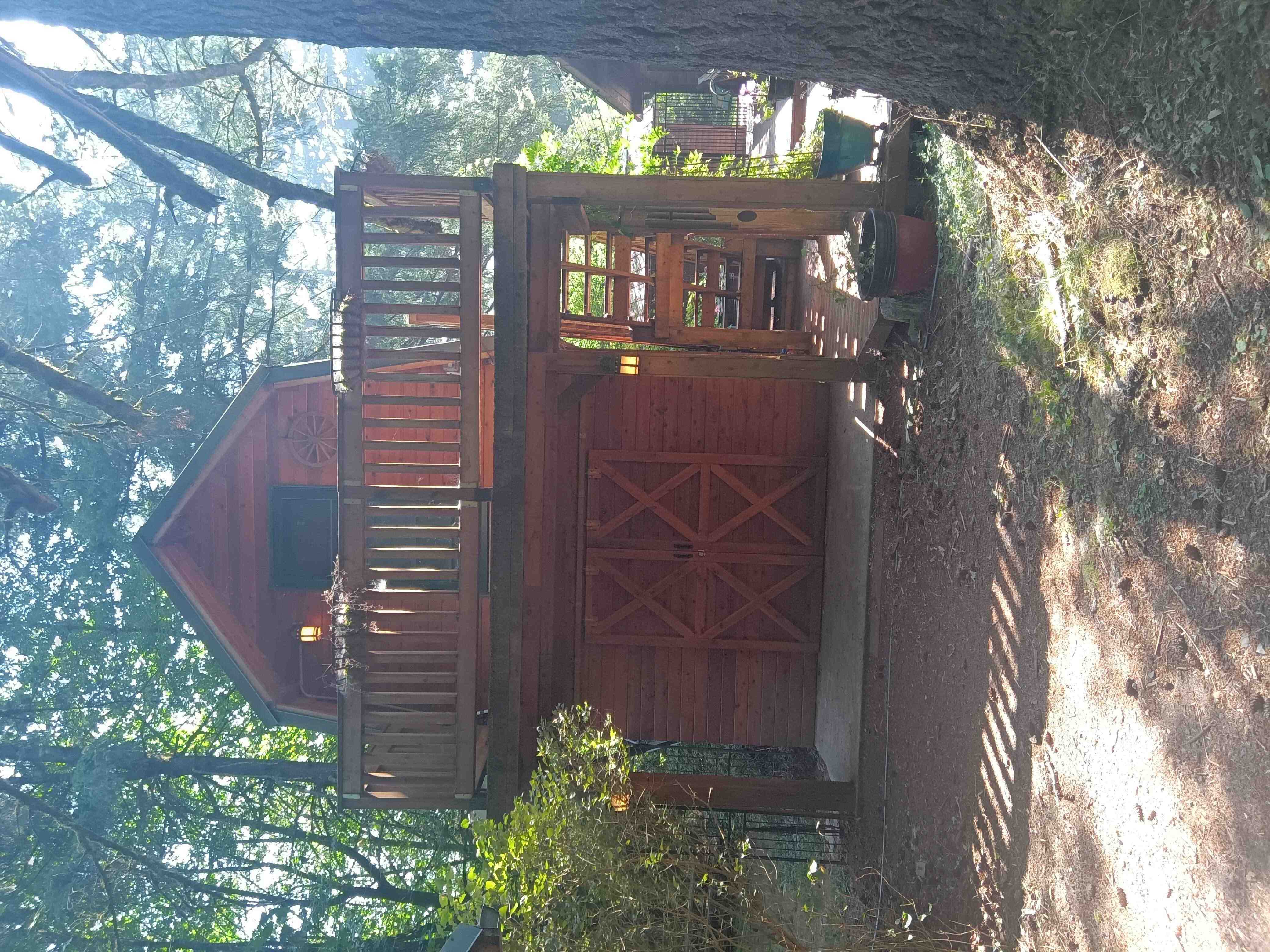 Custom Outbuilding with Upper Deck and Exterior Stairs